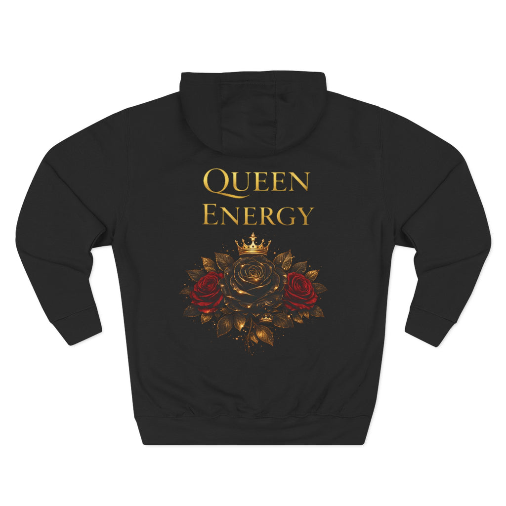 Queen Energy Hoodie — Floral Crown Graphic Fleece Pullover