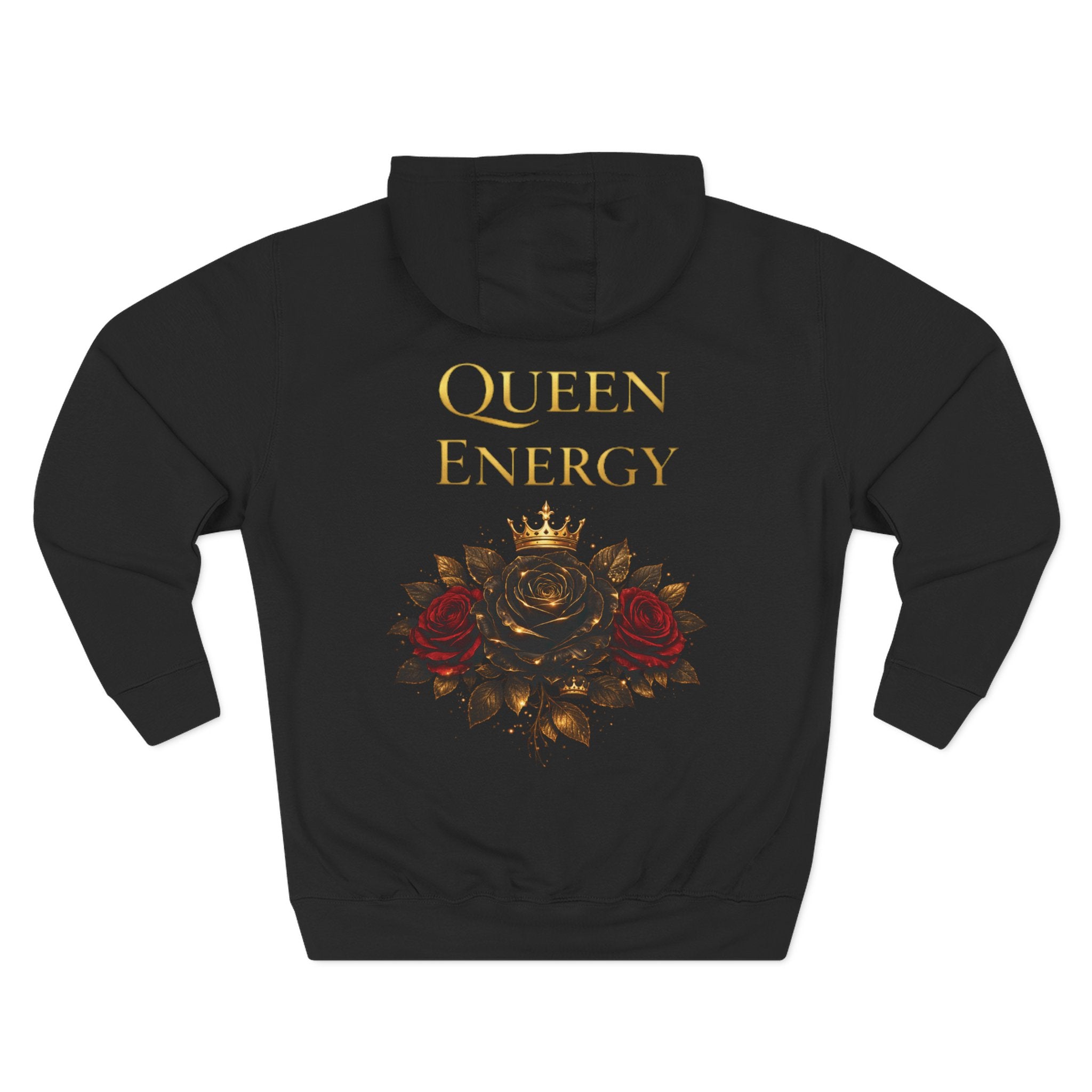 Queen Energy Hoodie — Floral Crown Graphic Fleece Pullover