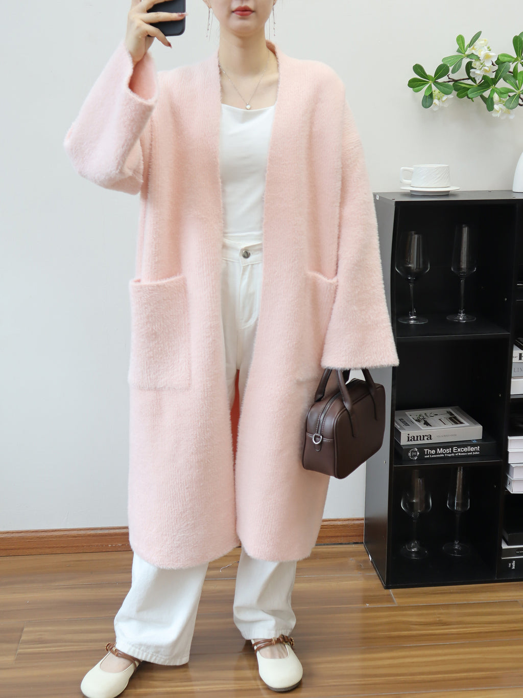 Longline Open-Front Sweater