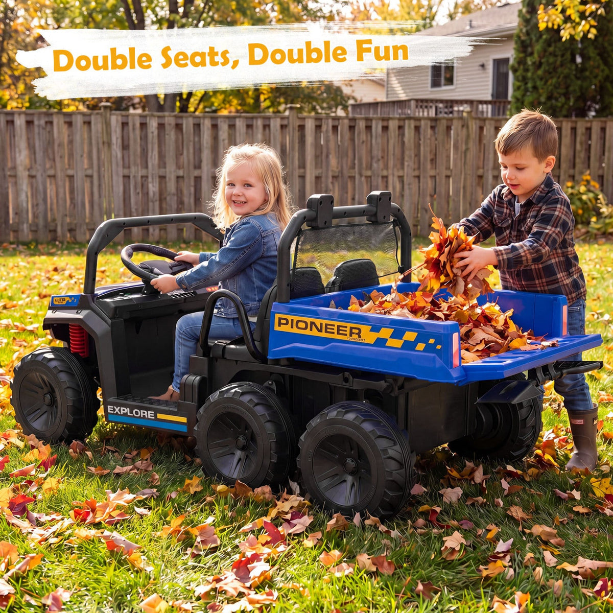 24V 2-Seater Kids' Ride-On Dump Truck | 4WD