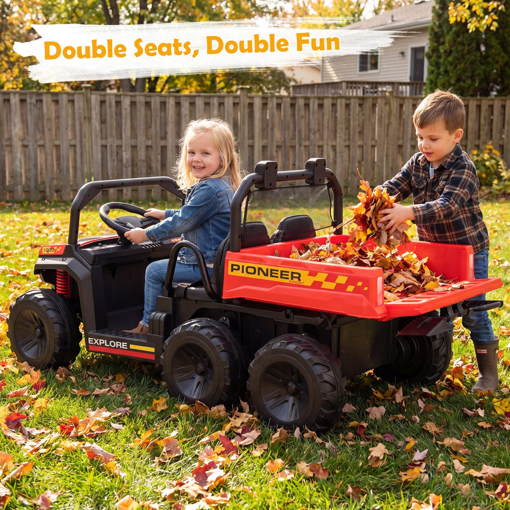 24V 2-Seater Kids' Ride-On Dump Truck | 4WD