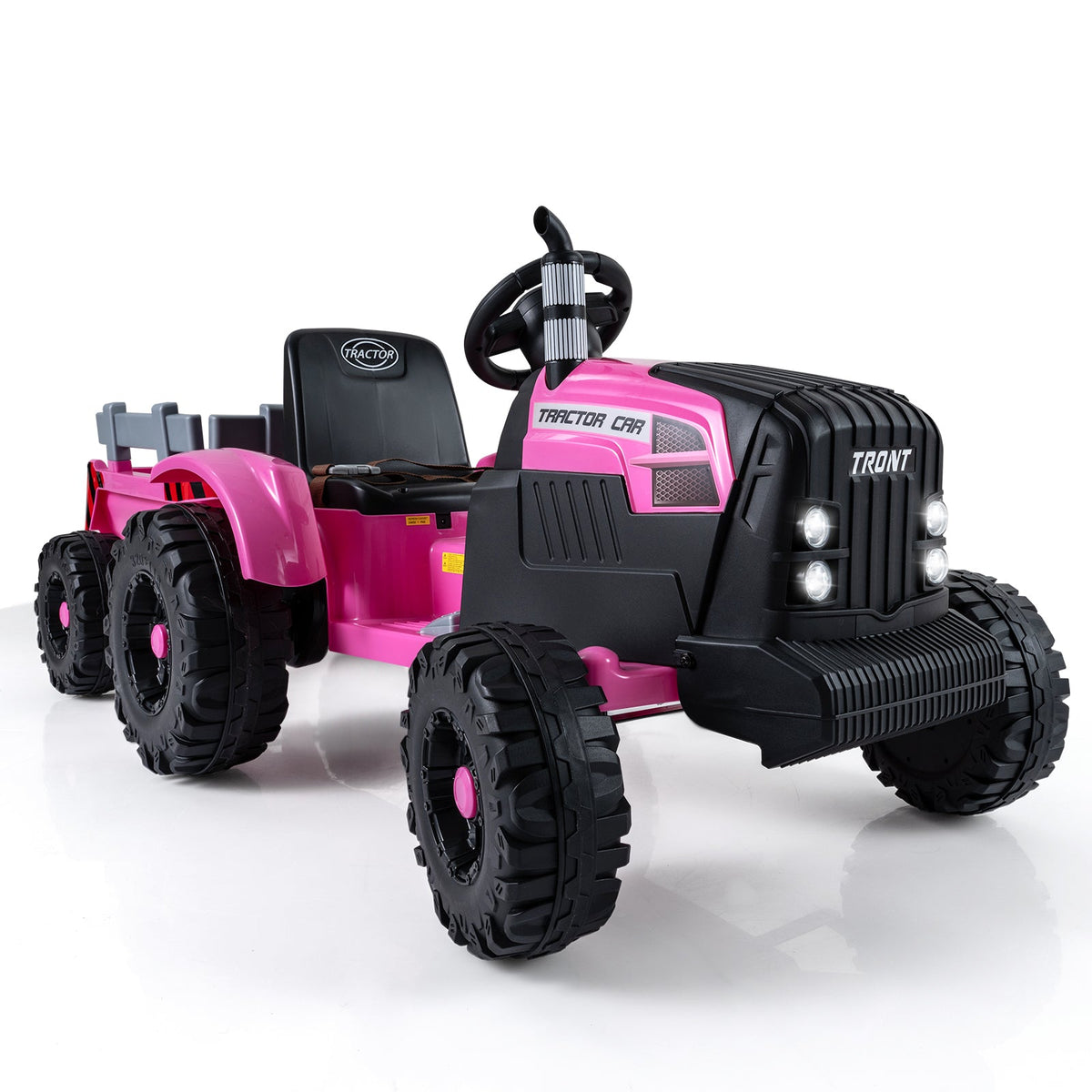 24V Kids' Electric Ride-On Tractor with Trailer & Remote