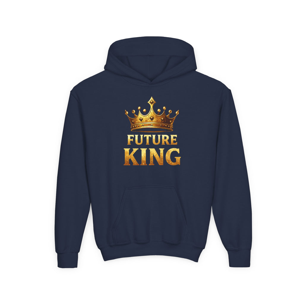 Youth Hoodie - "Future King" Gold Crown Graphic