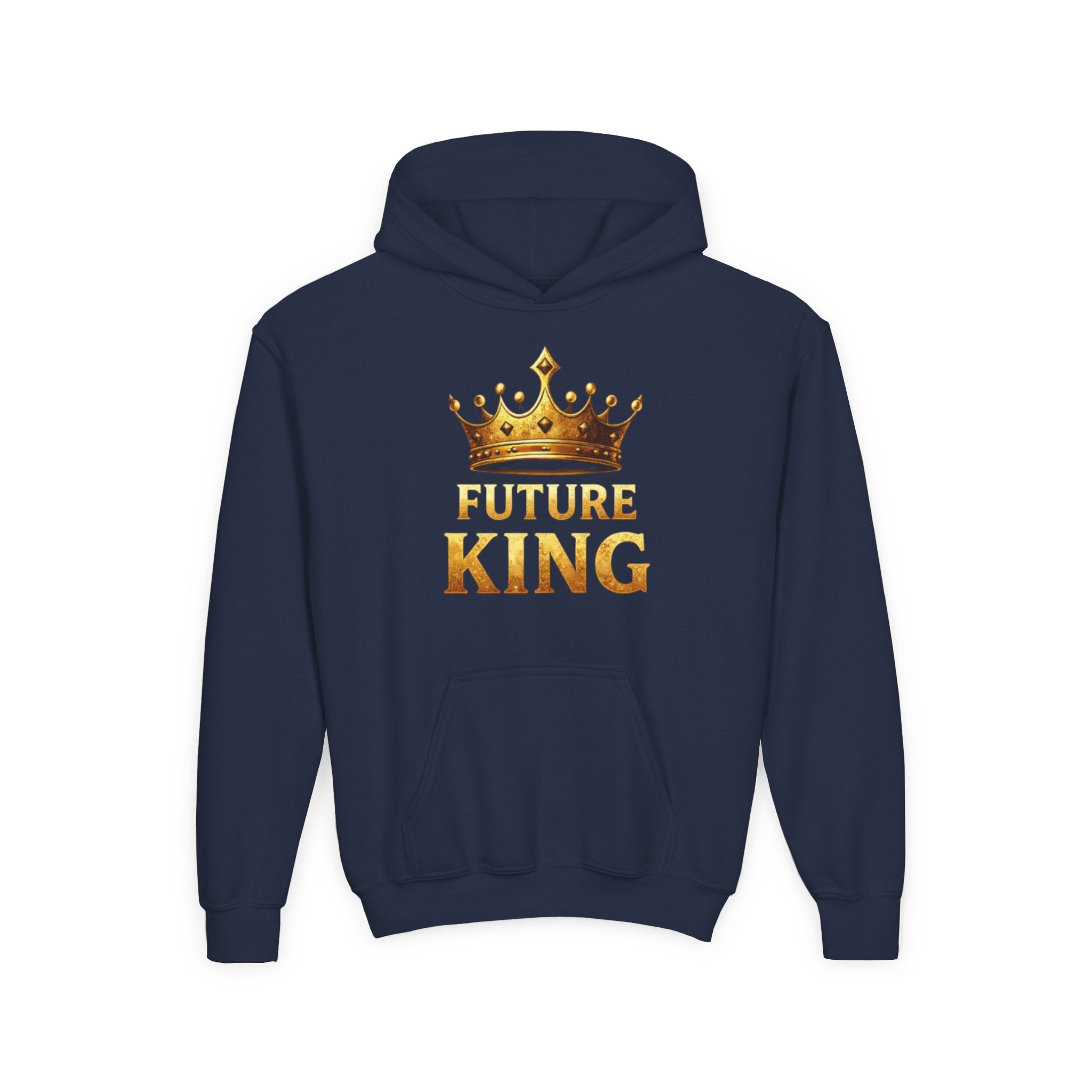 Youth Hoodie - "Future King" Gold Crown Graphic