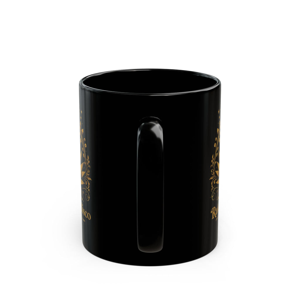 Raíces de Jalisco Black Mug – Gold Agave Crown Coffee Cup (11oz, 15oz)