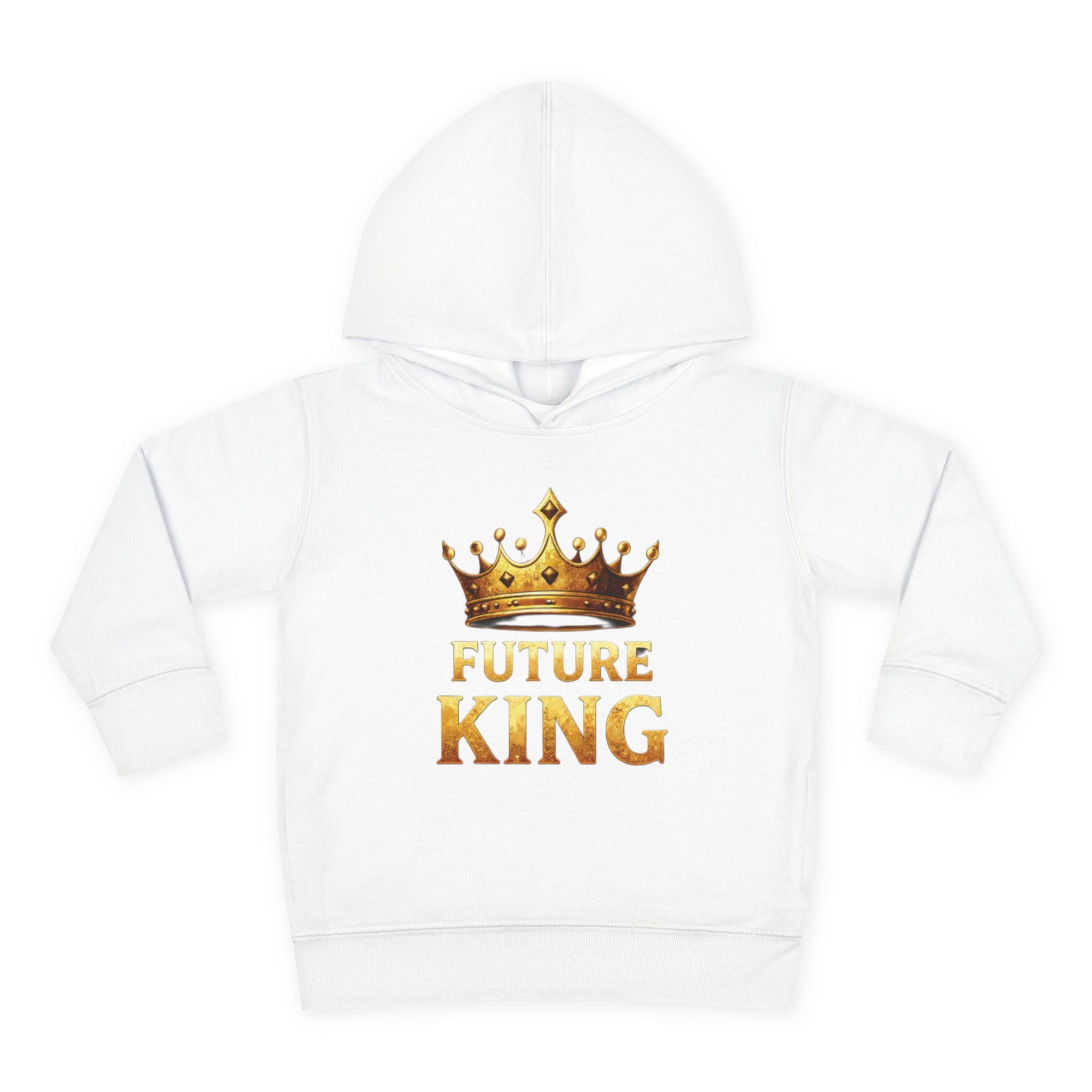 Toddler Hoodie — "Future King" Gold Crown Pullover