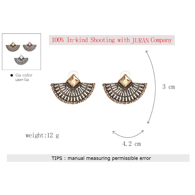 Crystal Fan Fringe Earrings
