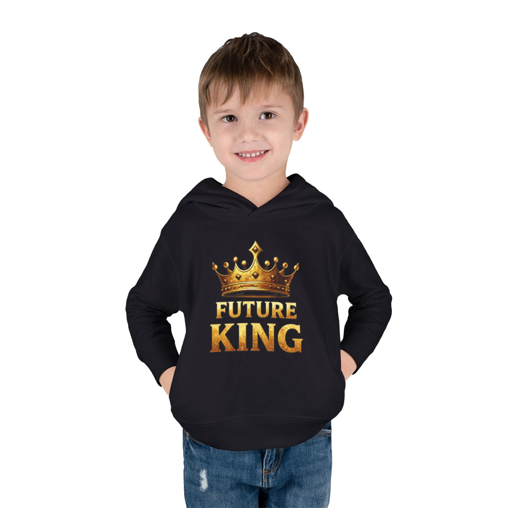 Toddler Hoodie — "Future King" Gold Crown Pullover