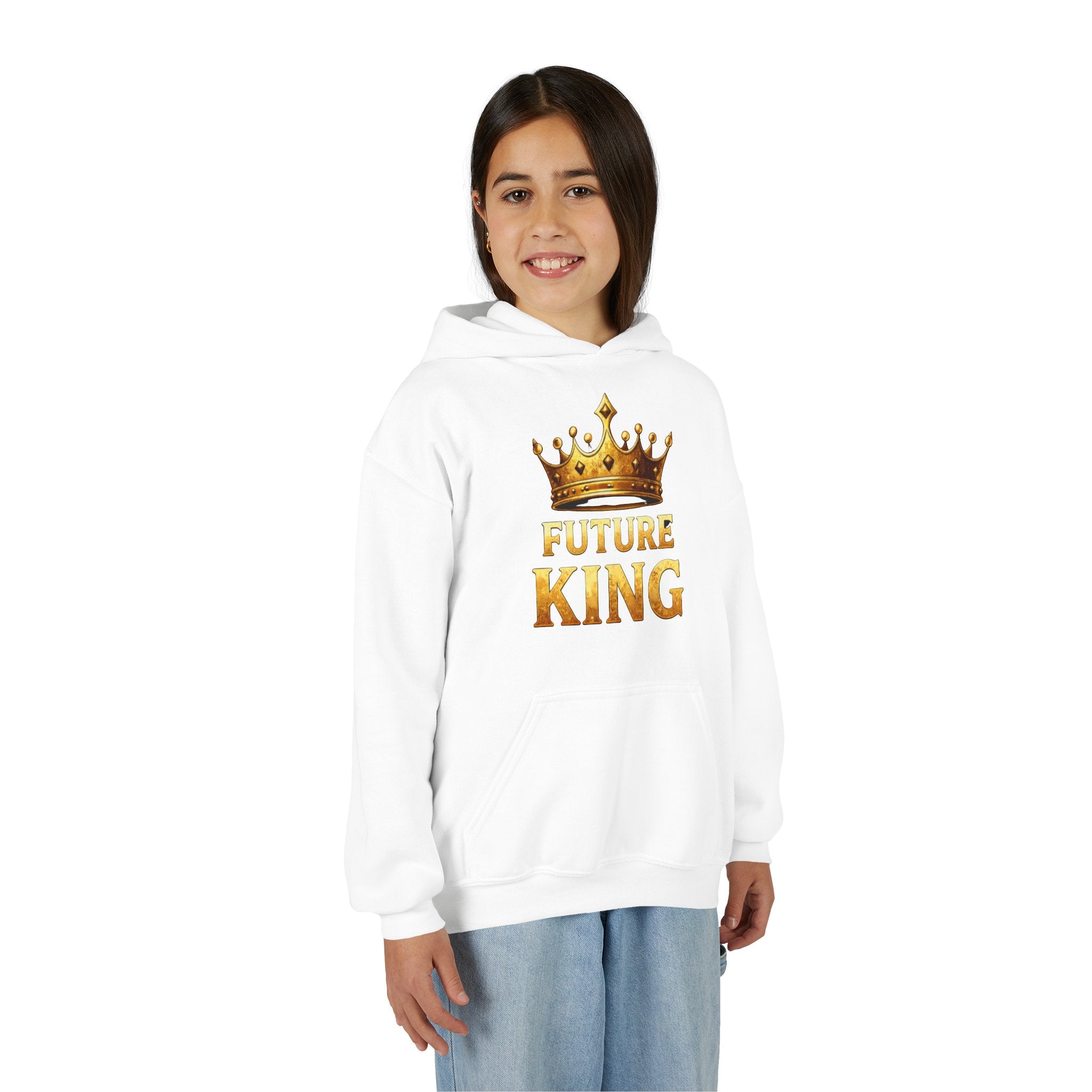 Youth Hoodie - "Future King" Gold Crown Graphic