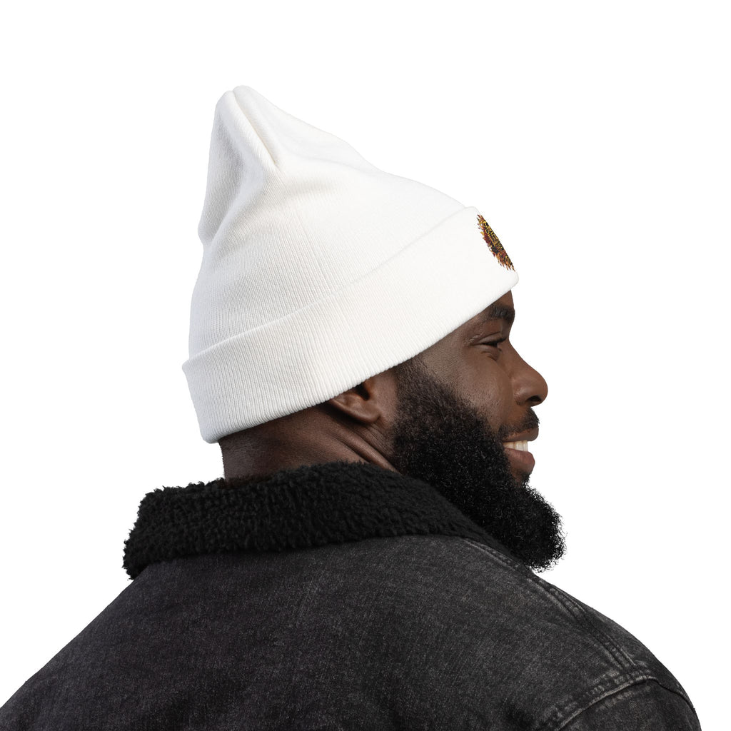 Falling Leaves, Rising Standards | Knit Beanie (Embroidery)