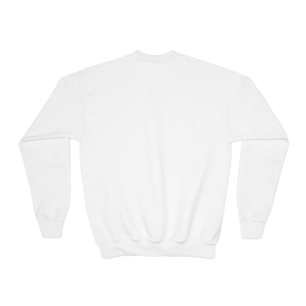 Youth Crewneck Sweatshirt — "Born Wild Raised Royal" Jaguar Cub Graphic