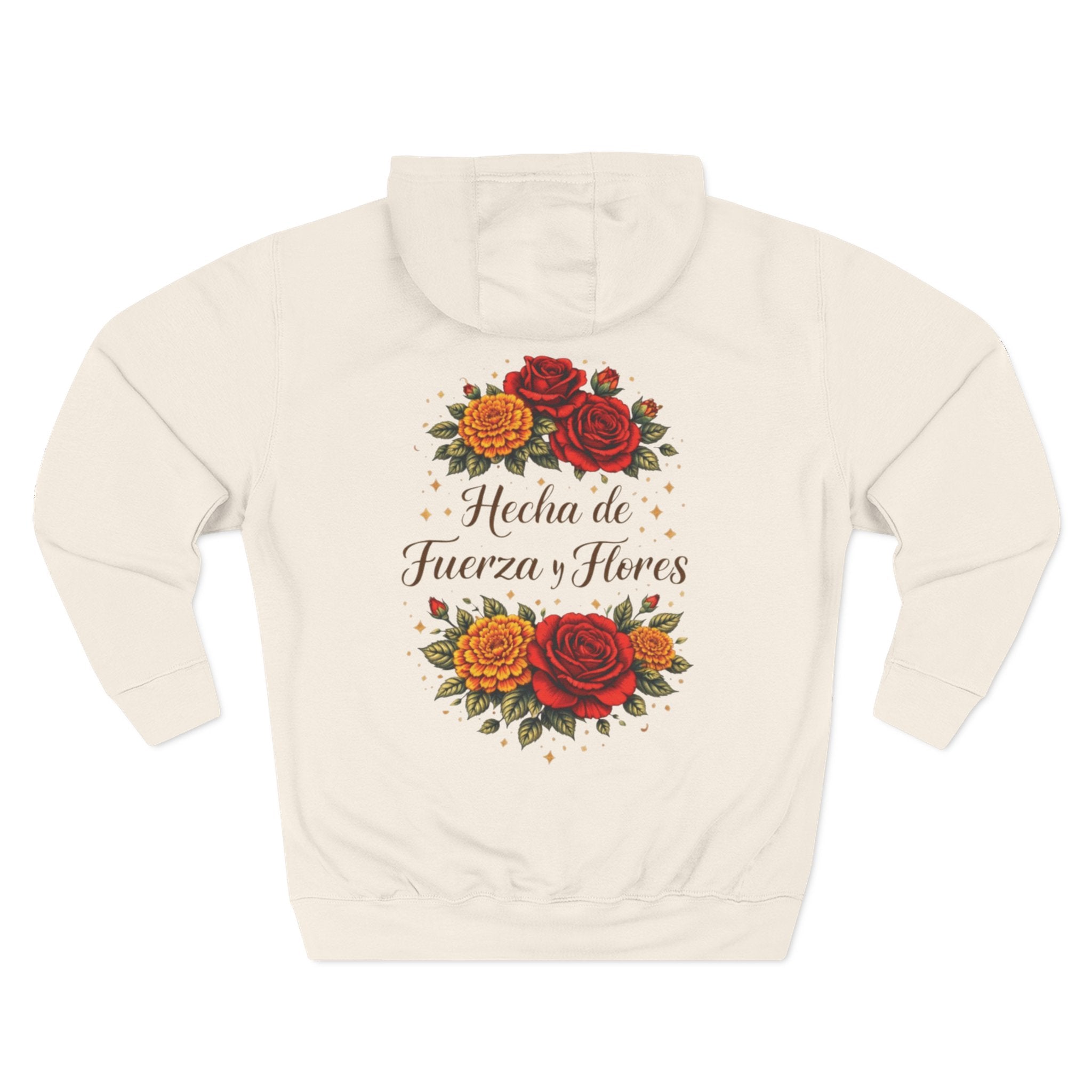Floral 'Hecha de Fuerza y Flores' Hoodie