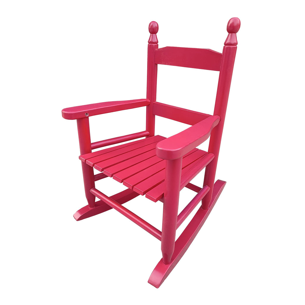 Children's rocking red chair- Indoor or Outdoor -Suitable for kids-Durable Solid Wood