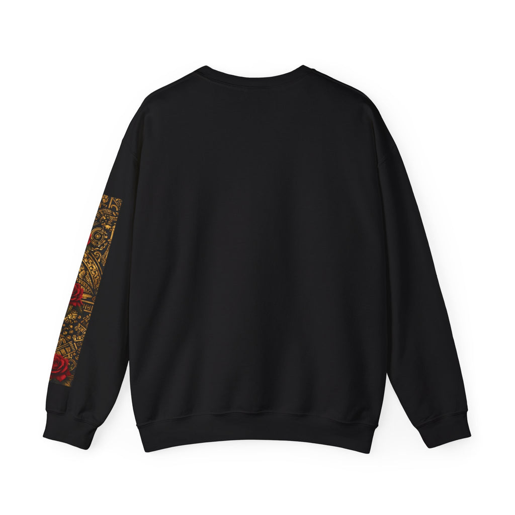 Golden Azteca Calendar & Rose Graphic-Reina Azteca sweatshirt