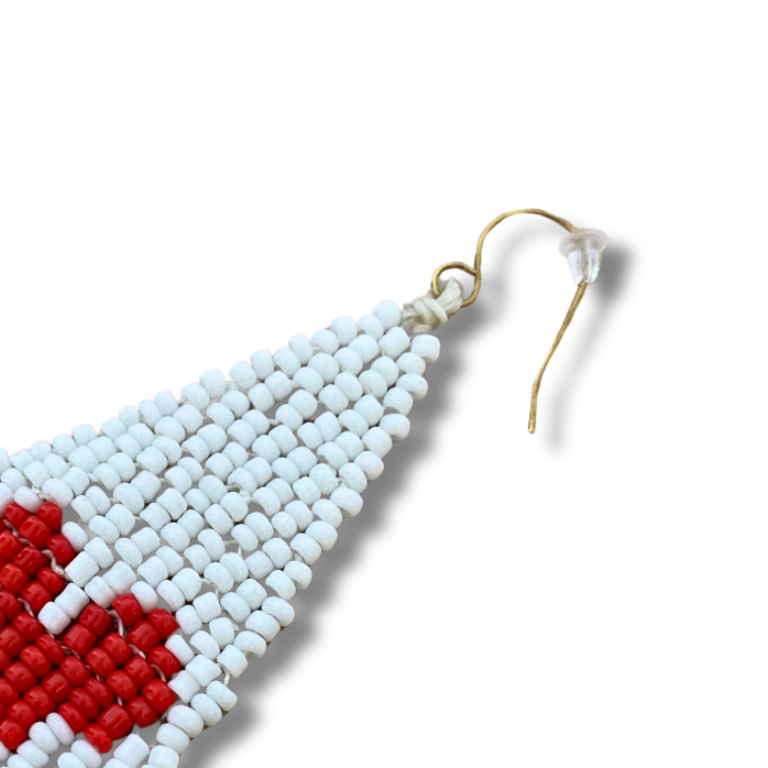 Heartfelt Valentine's Day Seed Bead Earrings - Thailand