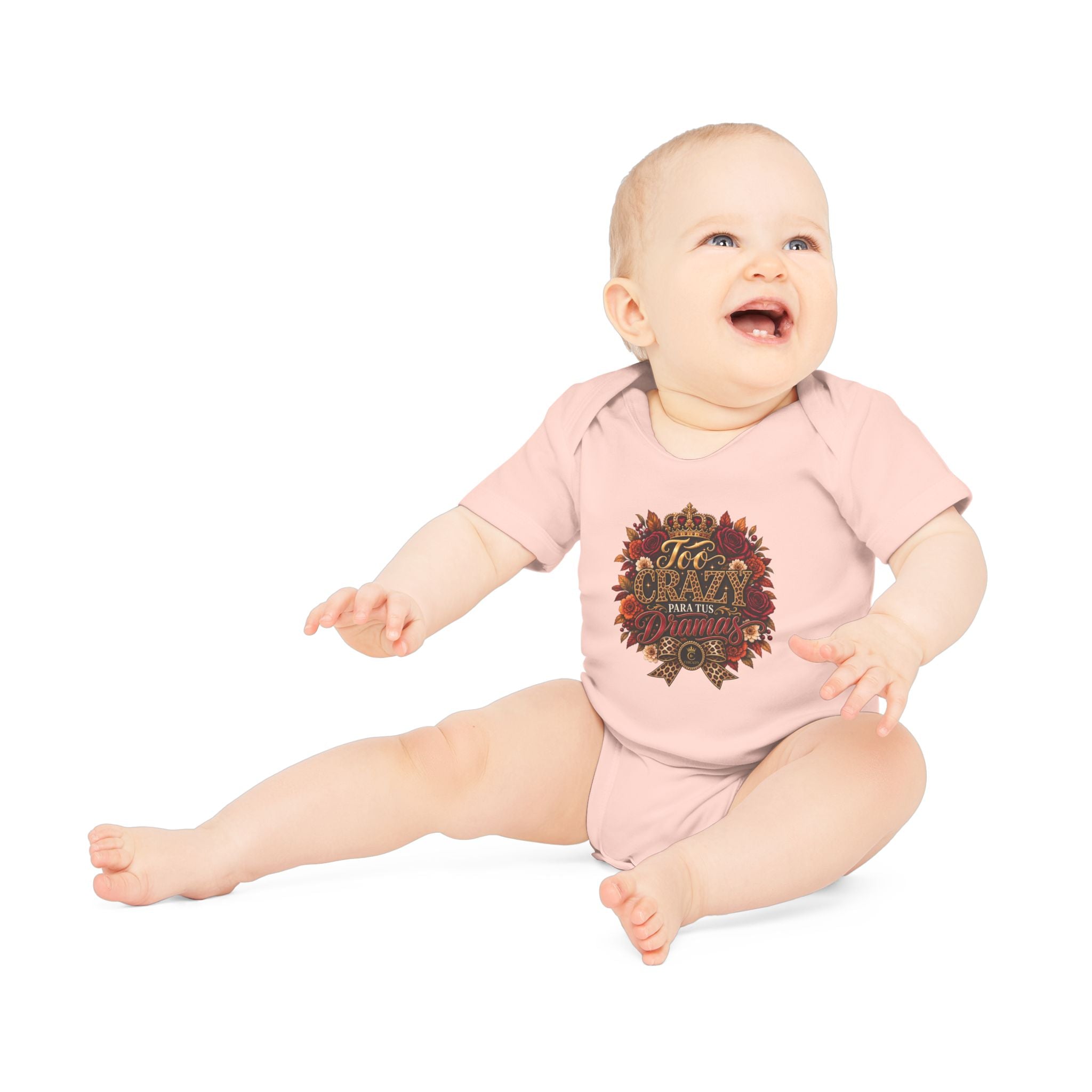 Too Crazy Para Tus Dramas – Jaguar Edition | Baby Organic Short Sleeve Bodysuit