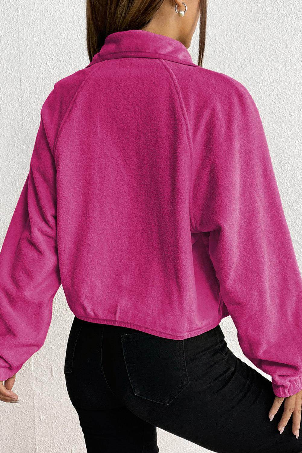 Snap Down Collared Jacket for Women with Pockets