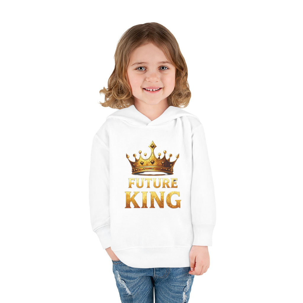 Toddler Hoodie — "Future King" Gold Crown Pullover