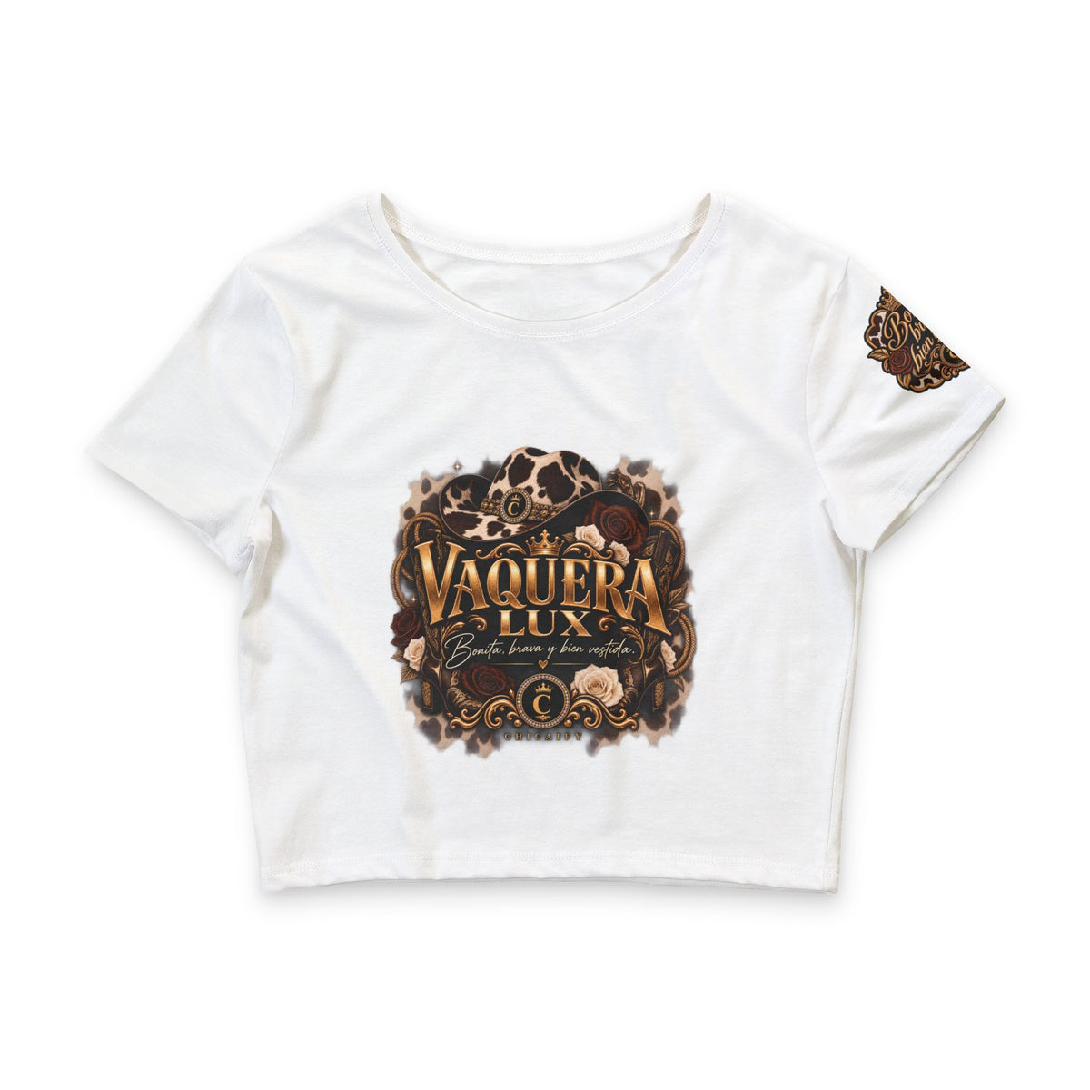 Vaquera Lux – Bonita, Brava y Bien Vestida | Crop Tee