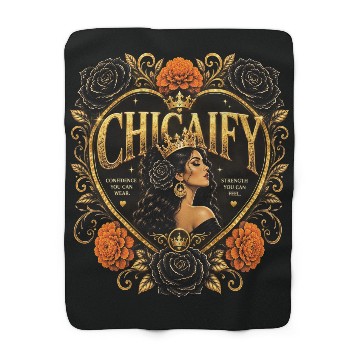 Chicaify® Be Bold. Take Up Space. Statement | Sherpa Fleece Blanket
