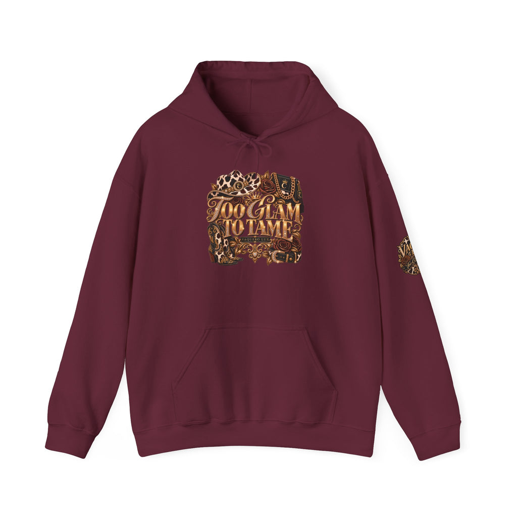 Vaquera Lux – Too Glam to Tame | Heavy Blend™ Hooded Sweatshirt