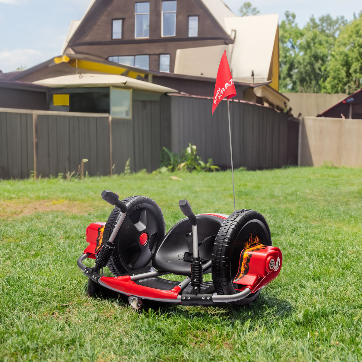 12V Kids' Electric Spin Ride-On Toy | Red