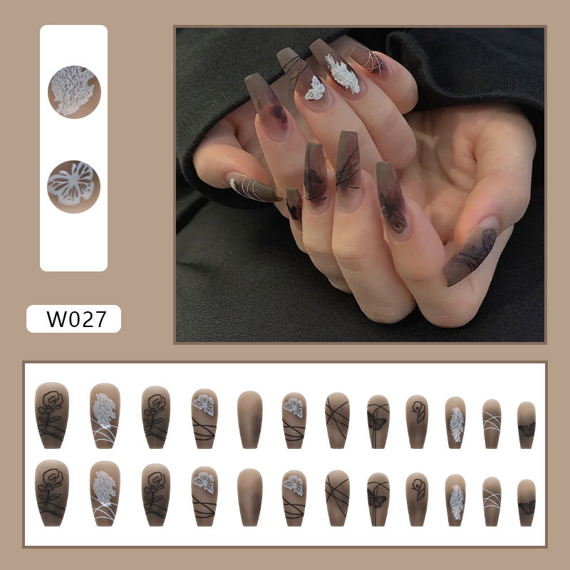 Dark Butterfly Ballet Press-On Nails