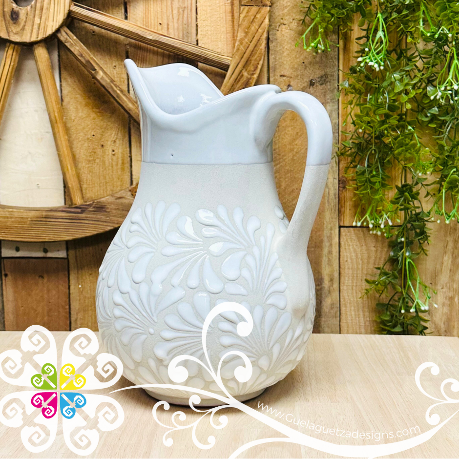 Engobe/White Espiga Pato Pitcher Set - 4 Mugs