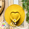 Heart Plain Velvet Hat -  Fall Hat