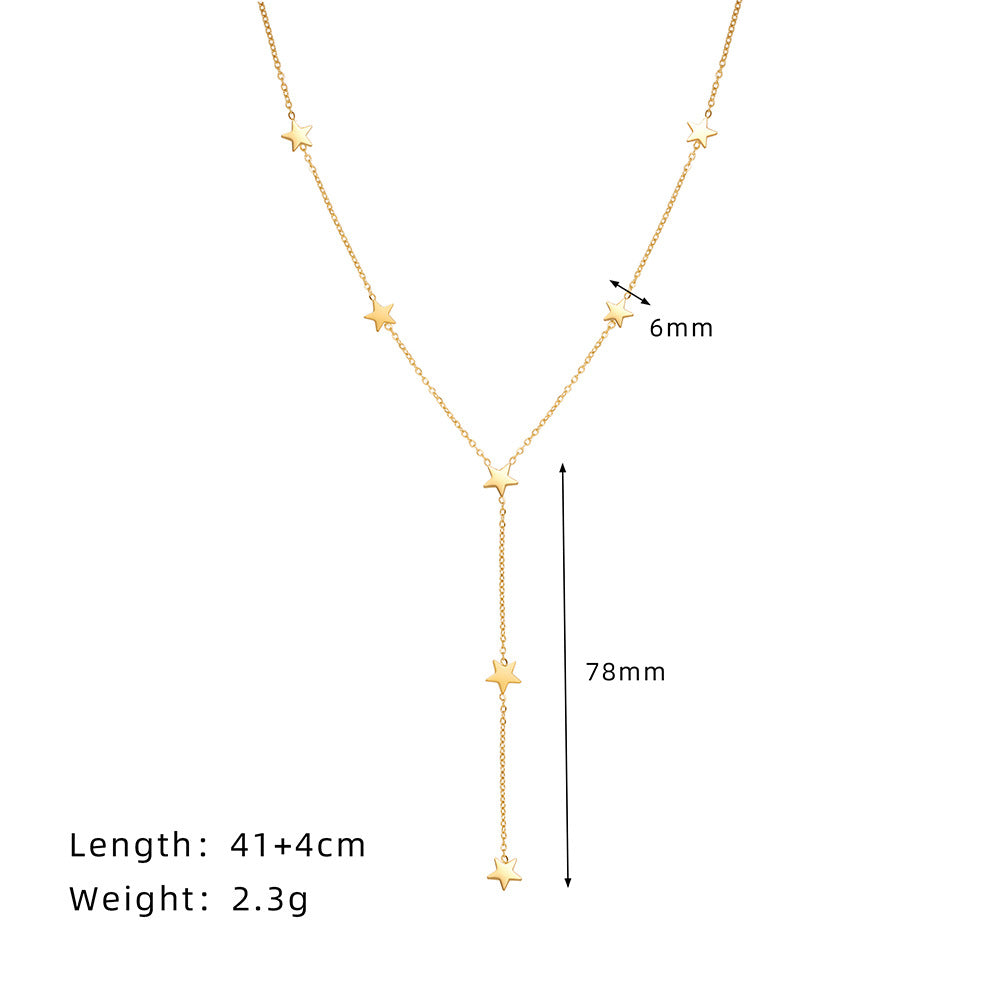 Luxe Popular Bohemian Star Personalized Clavicle Chain