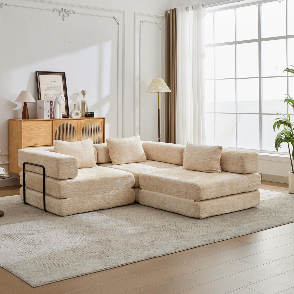 Convertible Floor Sofa Bed with Modular Design - Multiple Colors