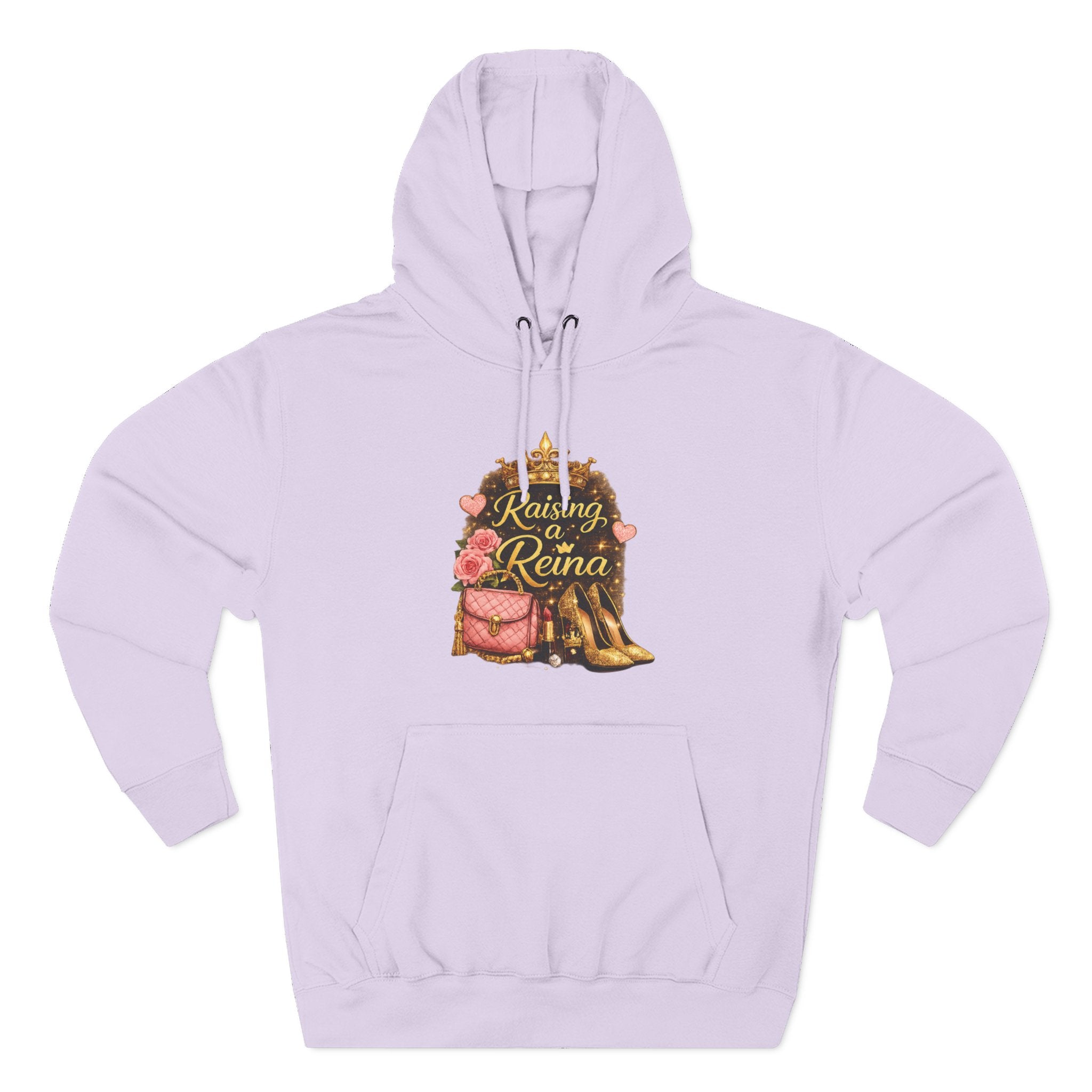 Raising a Reina Hoodie — Floral Crown Heels Mom Empowerment Pullover