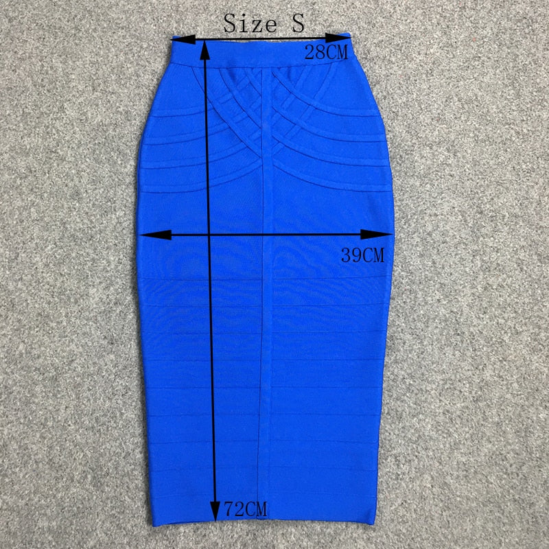 Fitted Bandage Midi Skirt