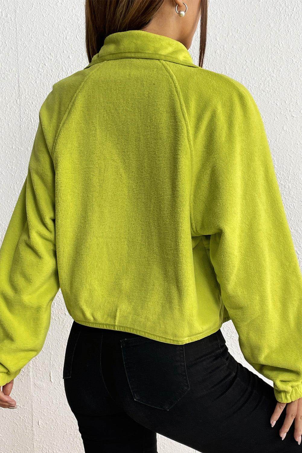 Snap Down Collared Jacket for Women with Pockets