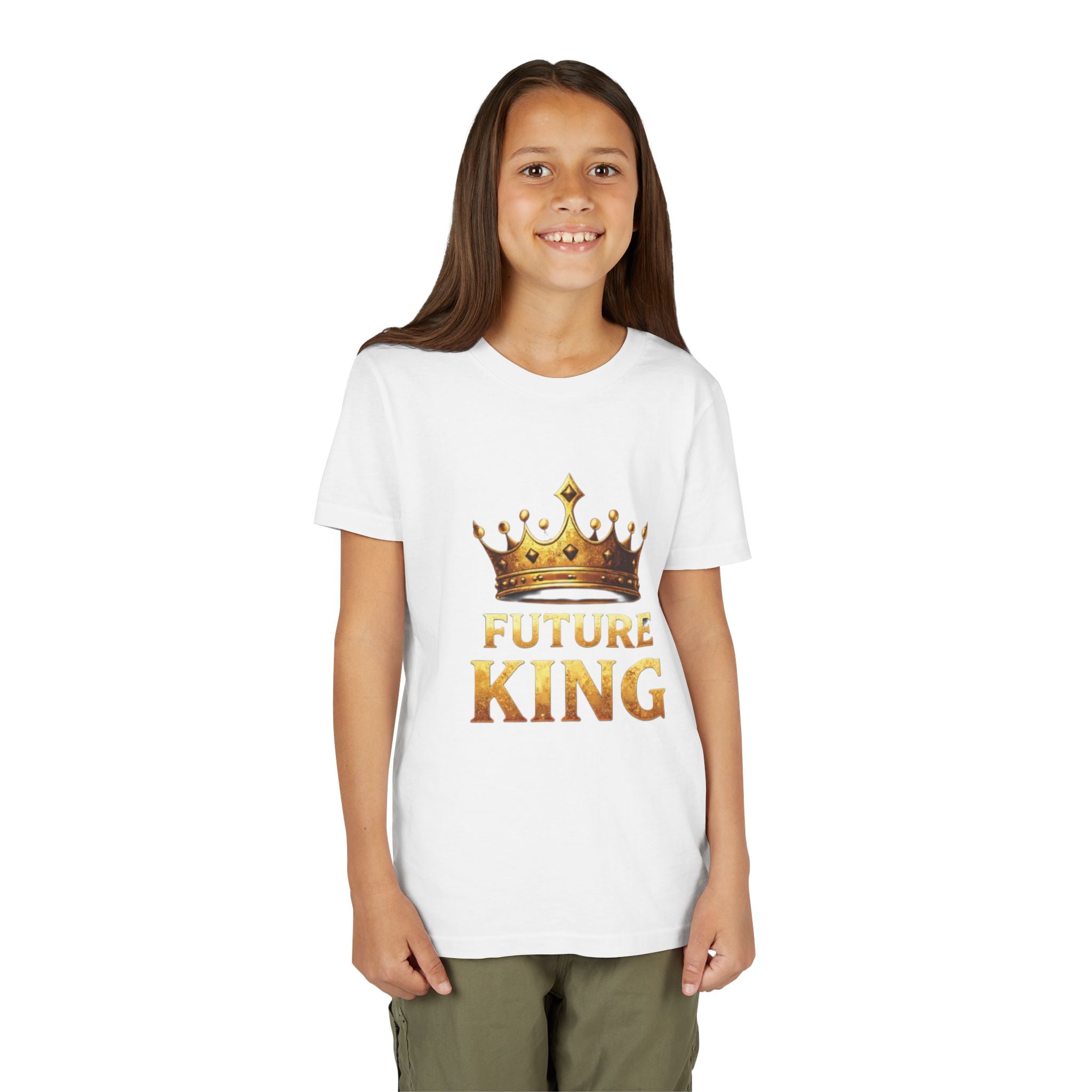 Youth Tee - "Future King" Gold Crown Graphic