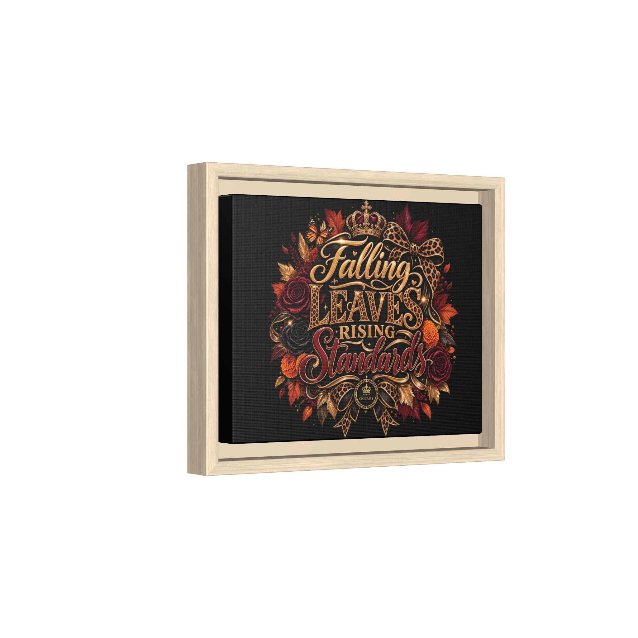 Falling Leaves, Rising Standards | Matte Canvas, Framed (Multi-color)