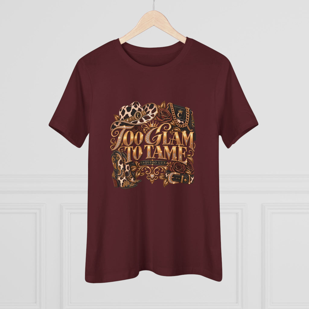 Vaquera Lux – Too Glam to Tame | Women's Cotton Tee