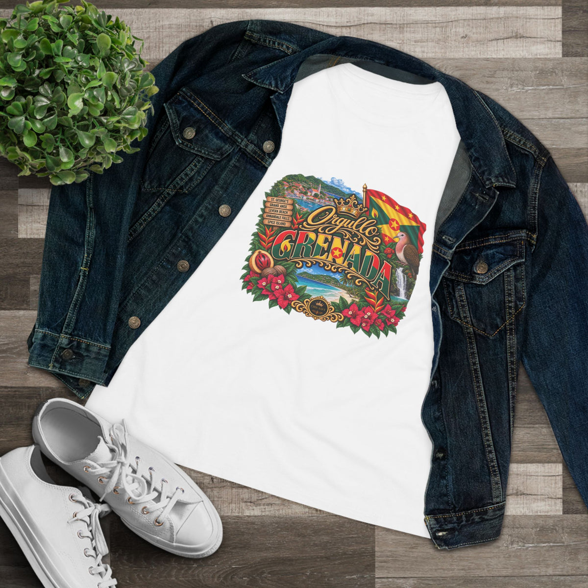 Orgullo Grenada — Raíces Unidas Collection Cotton Tee