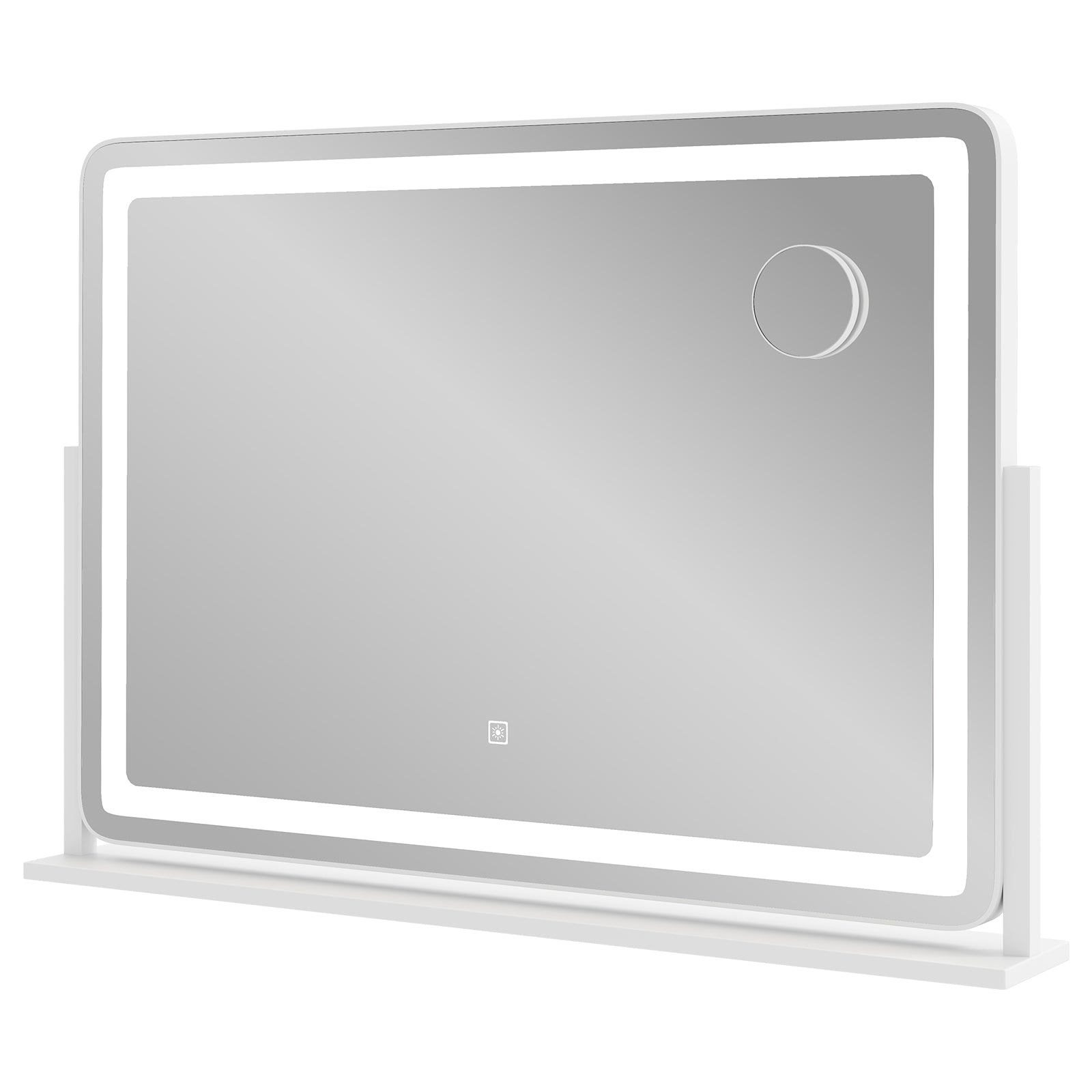 32 x 22 Inch Large Makeup Vanity Mirror with 3-Color Lighting Mode-White