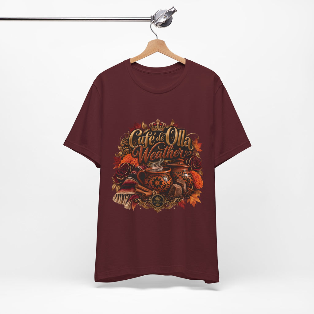 Café de Olla Weather Sweatshirt | Mexican Fall | Chicaify Short Sleeve Tee
