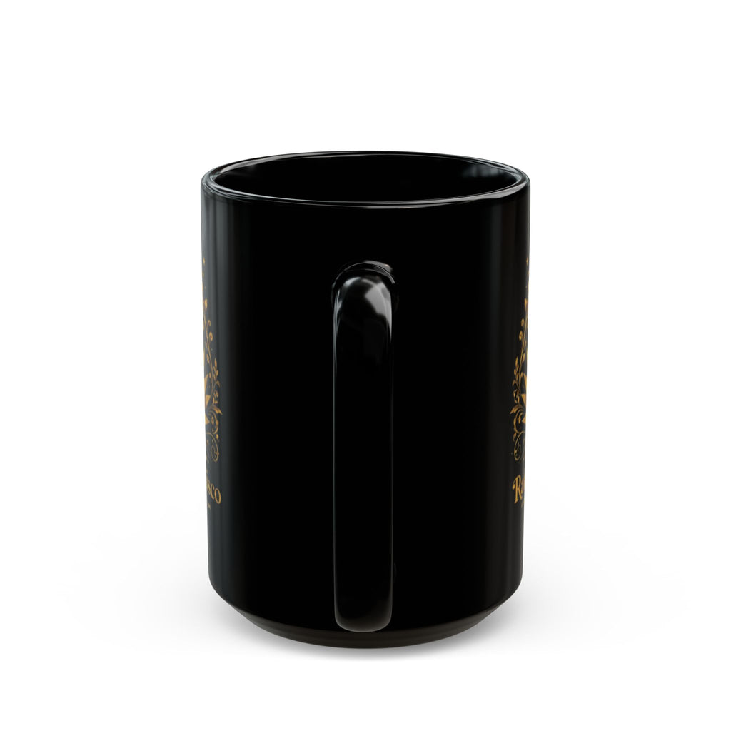Raíces de Jalisco Black Mug – Gold Agave Crown Coffee Cup (11oz, 15oz)