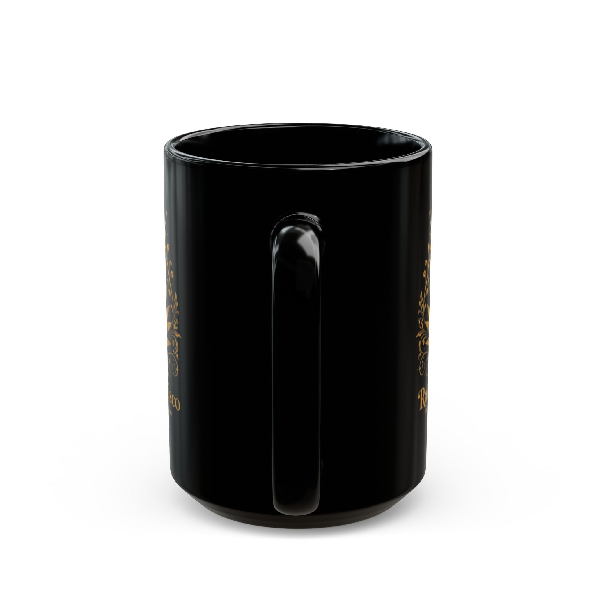 Raíces de Jalisco Black Mug – Gold Agave Crown Coffee Cup (11oz, 15oz)