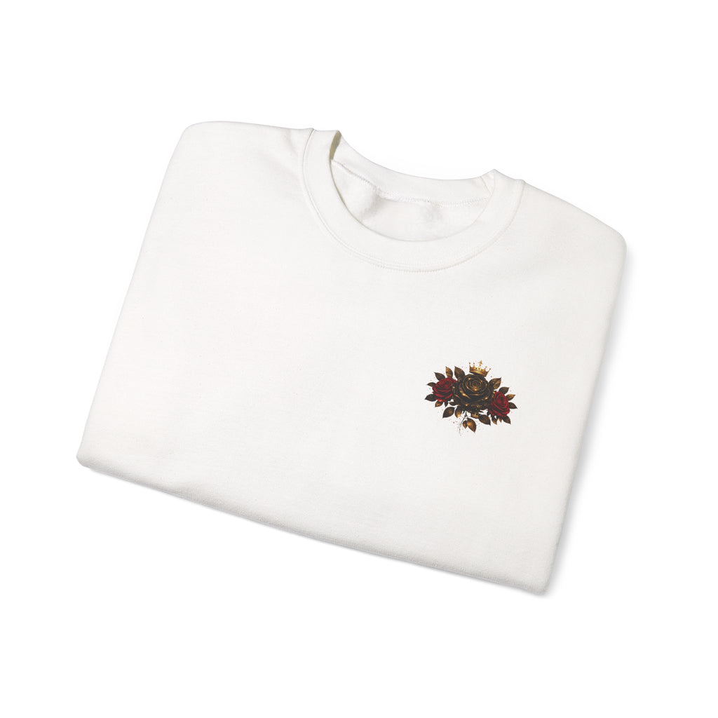 “Soft Heart. Sharp Mind.” Floral Crest Crewneck