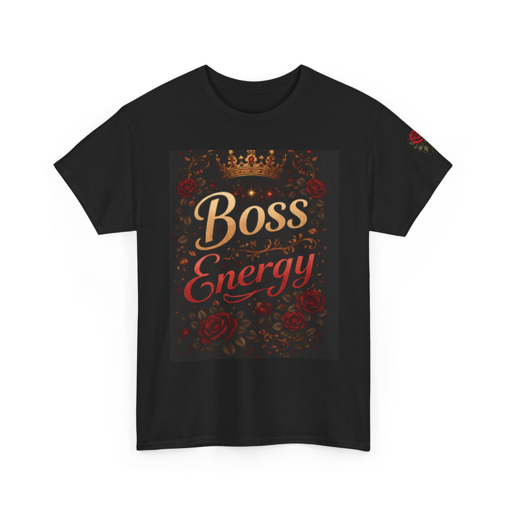 Boss Energy T-Shirt – Floral Crown Graphic Tee for Empowered Women