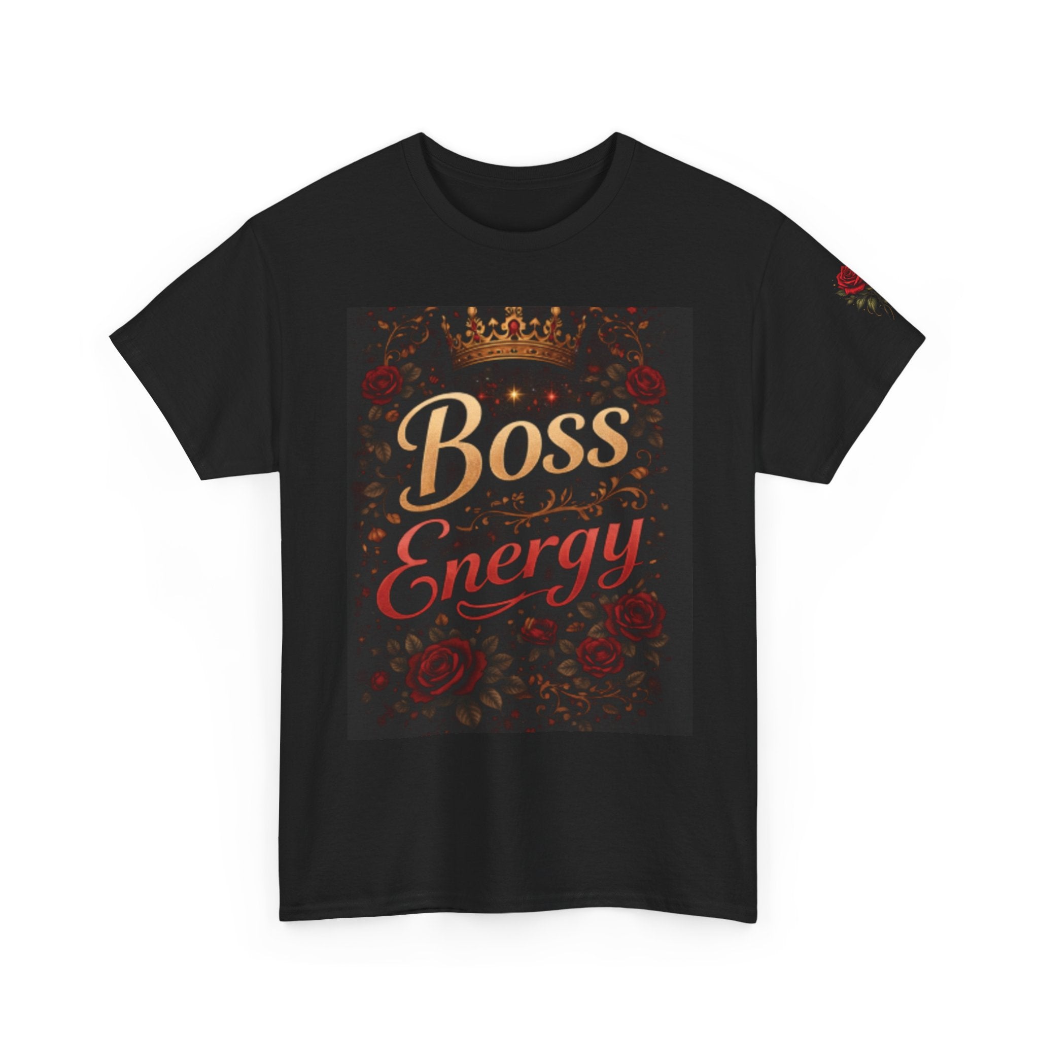 Boss Energy T-Shirt – Floral Crown Graphic Tee for Empowered Women