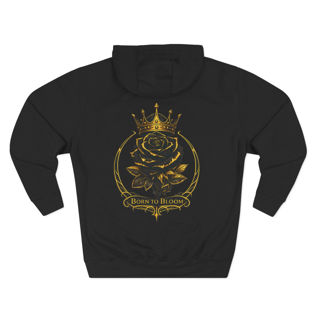 Crowned Black Rose Hoodie | Born to Bloom emblem