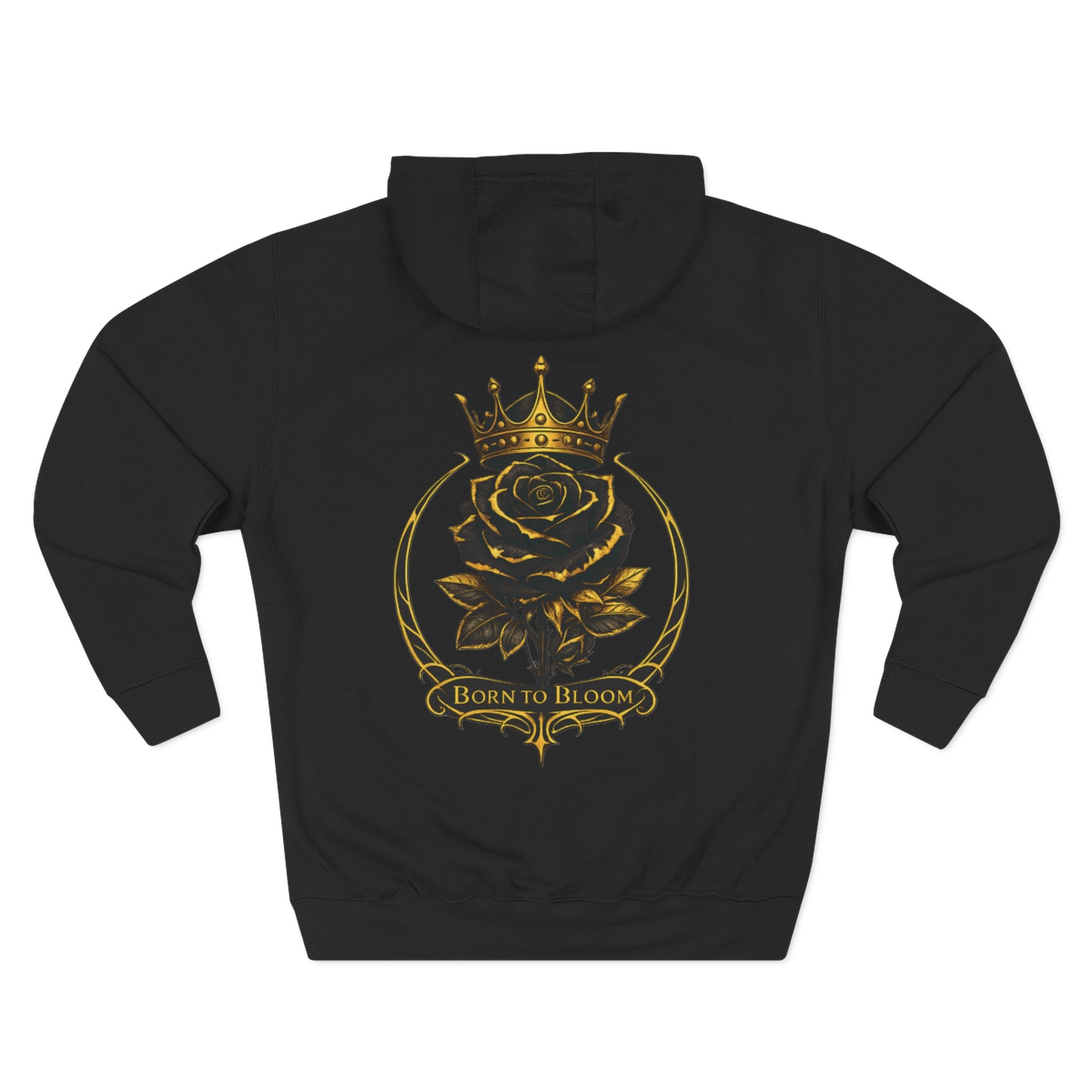 Crowned Black Rose Hoodie | Born to Bloom emblem