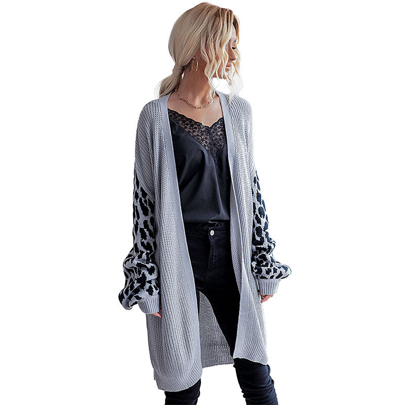 Leopard print long sleeved sweater