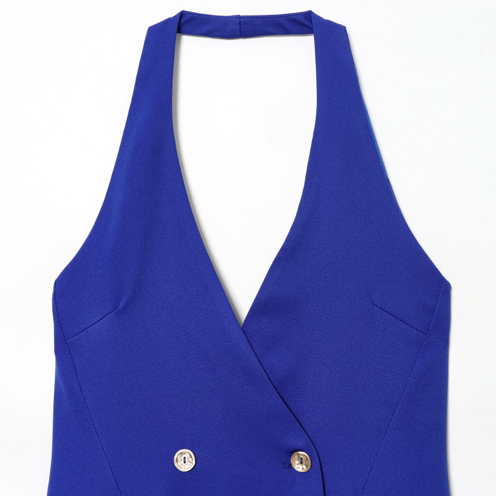 Style Cross Design Strap Neckline Mid-Length Bodycon Dress