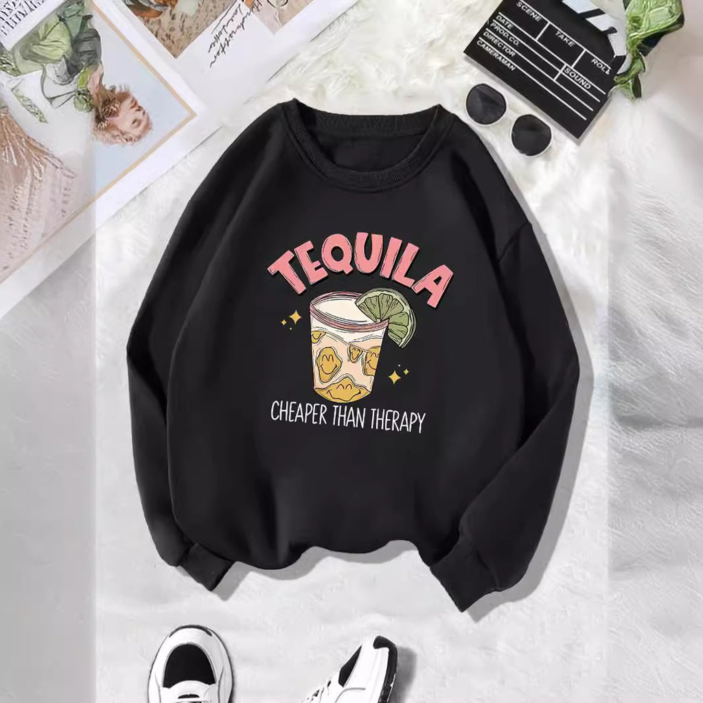 Tequila Lemon Graphic Fleece Sweatshirt